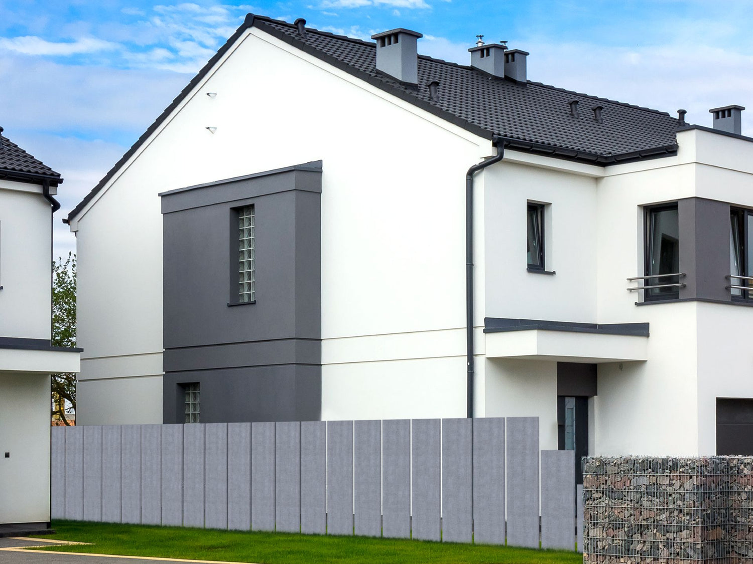 Beton Palisaden-Sichtschutz Zaun